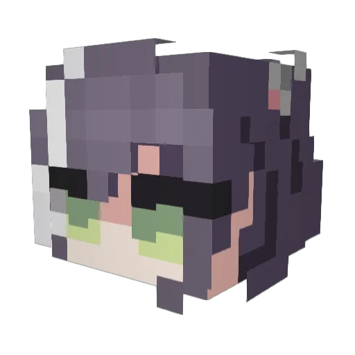 TOKOMA Minecraft avatar head, 3D render