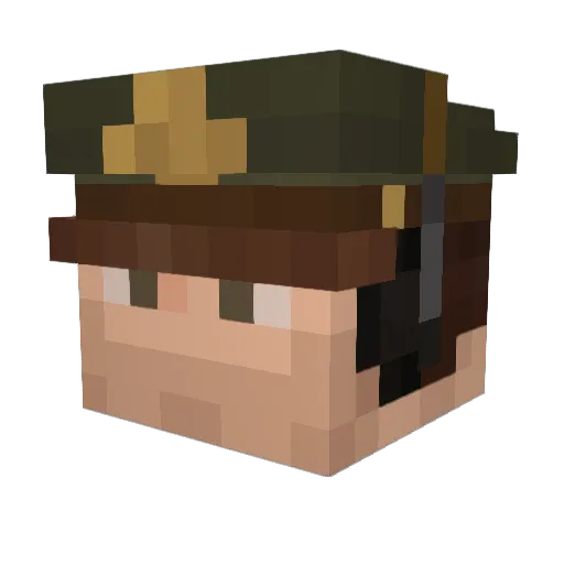 TOMCAT56 Minecraft avatar head, 3D render