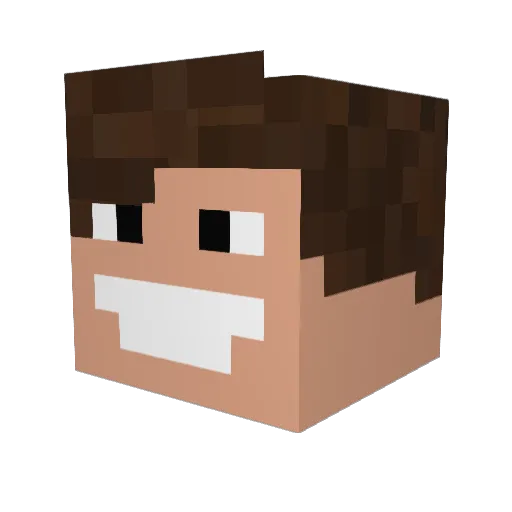 TOMMY4EVER Minecraft avatar head, 3D render