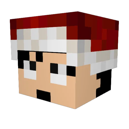 TOMOMISHIBATA Minecraft avatar head, 3D render