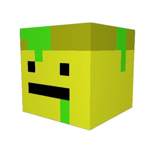 TOMSKI53 Minecraft avatar head, 3D render
