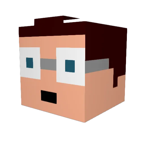 TOMX5 Minecraft avatar head, 3D render