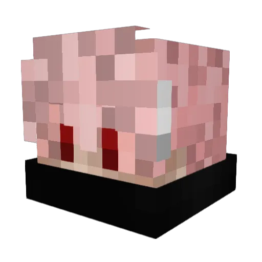 TOM_MOCKs_1355 Minecraft avatar head, 3D render