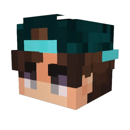 TONGQYA Minecraft avatar head, 3D render