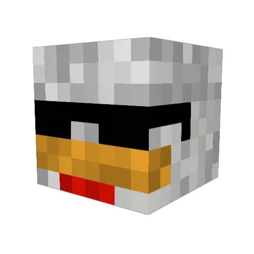 TONNA22 Minecraft avatar head, 3D render