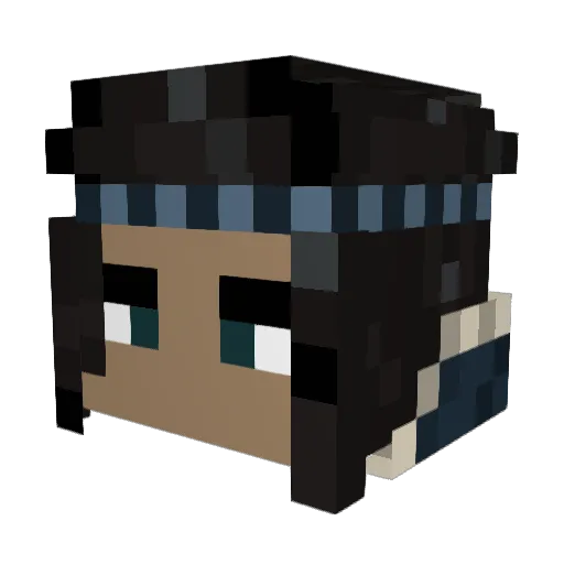 TONRAQQ Minecraft avatar head, 3D render