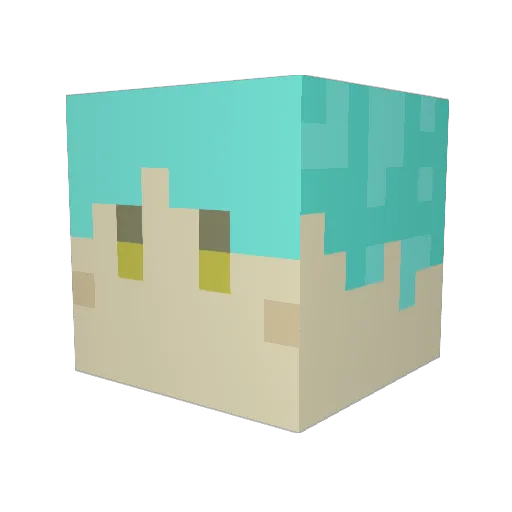 TOPAZCR Minecraft avatar head, 3D render