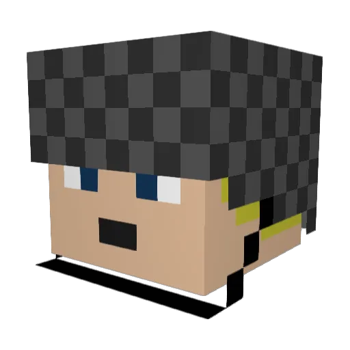 TOPGUN1715 Minecraft avatar head, 3D render
