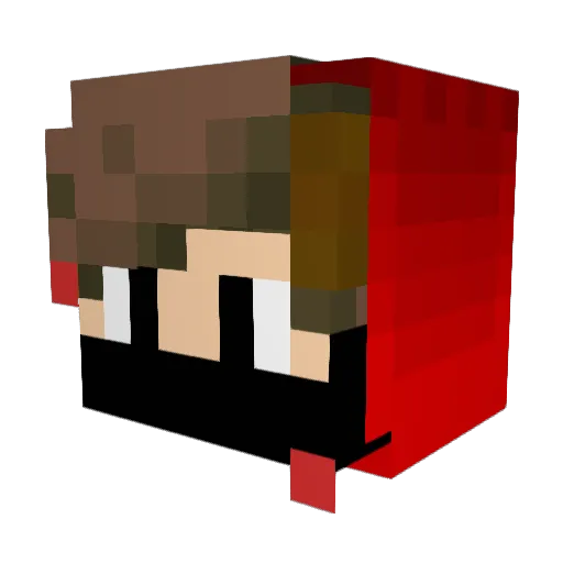 TOPMINECRAFTER5 Minecraft avatar head, 3D render