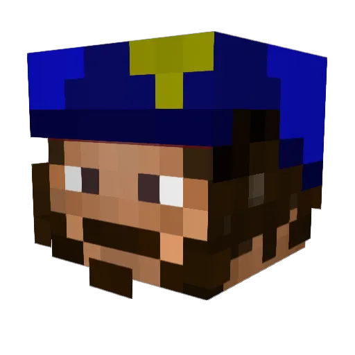 TOPTEKST Minecraft avatar head, 3D render
