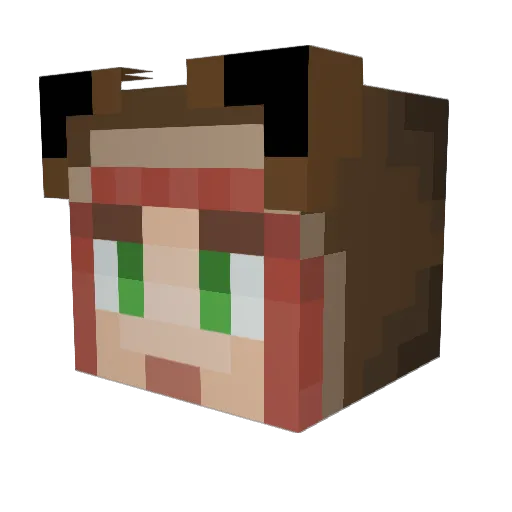 TORANIIII Minecraft avatar head, 3D render