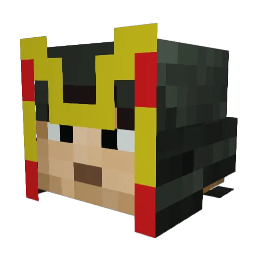 TORBENBRIGHT Minecraft avatar head, 3D render