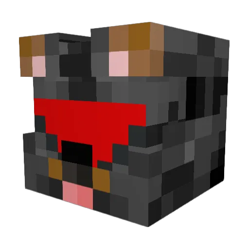TORCHMEN_7 Minecraft avatar head, 3D render