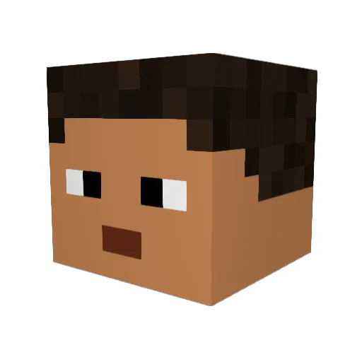TORTING_GAMES Minecraft avatar head, 3D render