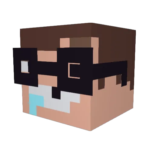 TOSHIQU Minecraft avatar head, 3D render