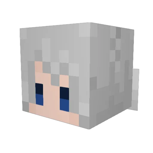 TOSUrisa Minecraft avatar head, 3D render