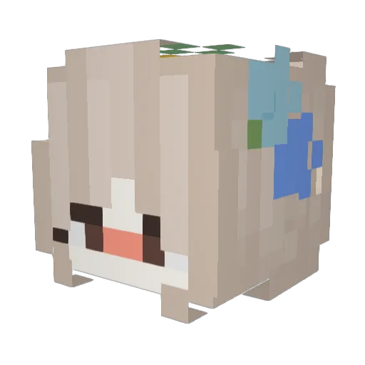 TOT0RO Minecraft avatar head, 3D render