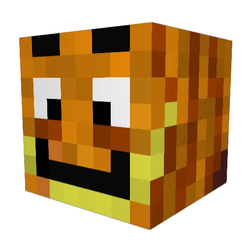 TOTAL_LS_19 Minecraft avatar head, 3D render
