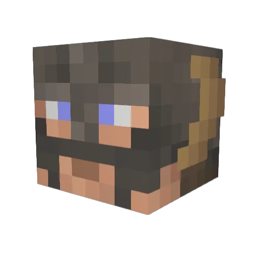 TOTOBO58 Minecraft avatar head, 3D render