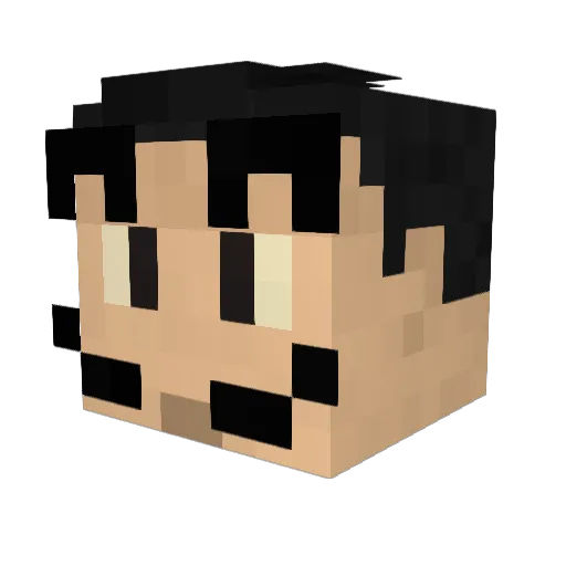 TOTORRR Minecraft avatar head, 3D render