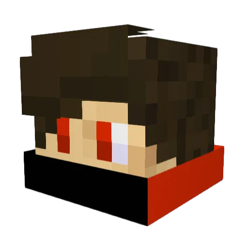 TOTOSOUS Minecraft avatar head, 3D render