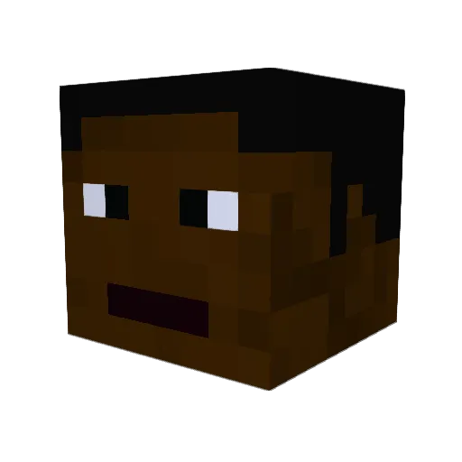 TOUCHABLEwall Minecraft avatar head, 3D render
