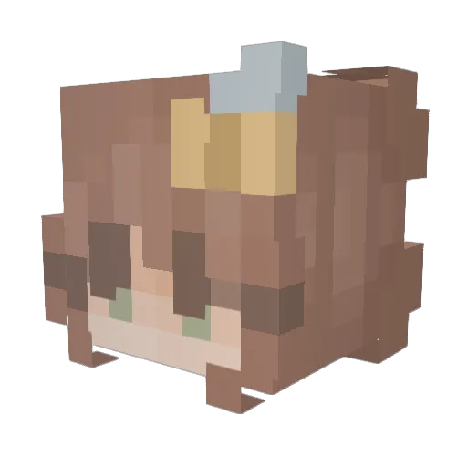 TOUGzZ Minecraft avatar head, 3D render