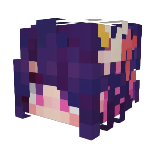 TOUTOUILLETTE Minecraft avatar head, 3D render
