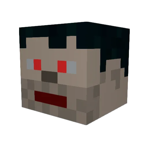 TOXANZE Minecraft avatar head, 3D render