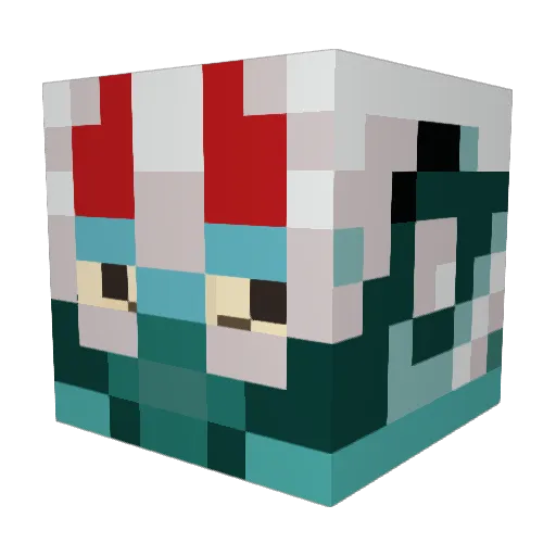 TOXICLlama6061 Minecraft avatar head, 3D render