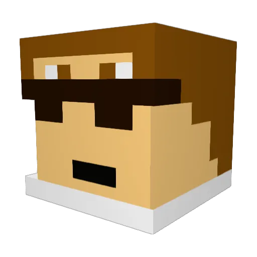 TOXIC_General Minecraft avatar head, 3D render