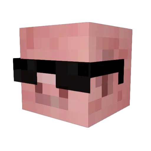 TOmachinTV Minecraft avatar head, 3D render