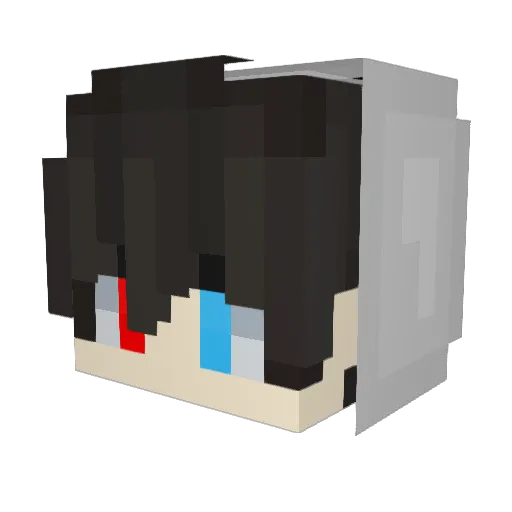 TP1095 Minecraft avatar head, 3D render