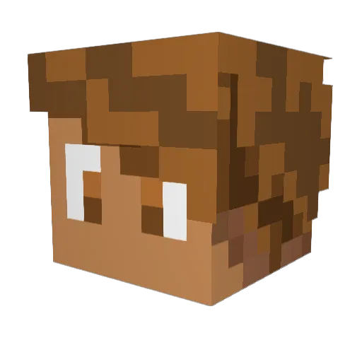 TP1905 Minecraft avatar head, 3D render