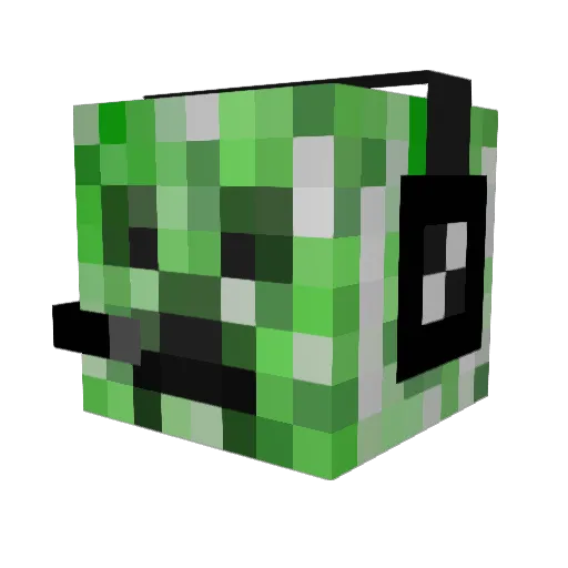 TP348 Minecraft avatar head, 3D render
