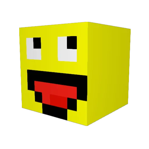 TP7474 Minecraft avatar head, 3D render
