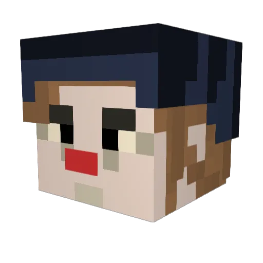 TPABDrew Minecraft avatar head, 3D render