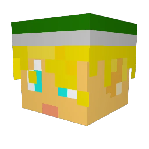 TPChris Minecraft avatar head, 3D render