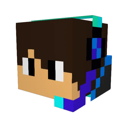 TPG75 Minecraft avatar head, 3D render
