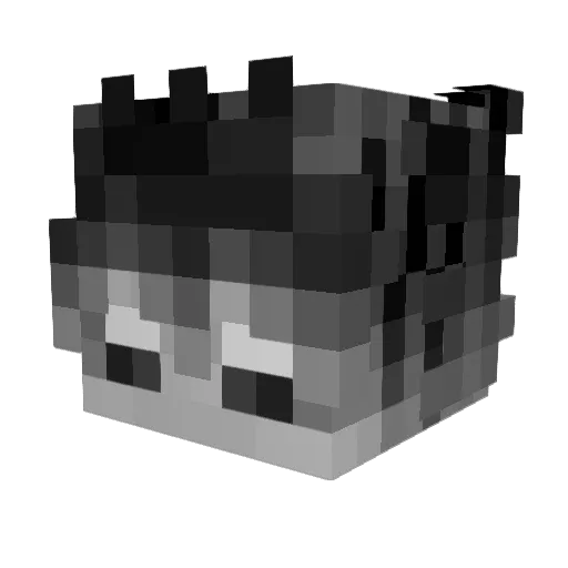 TPMaks Minecraft avatar head, 3D render