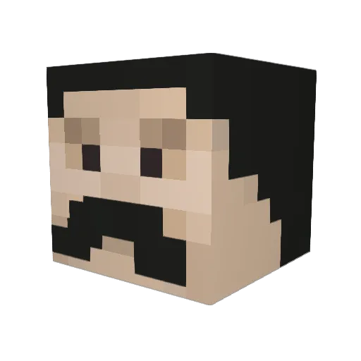 TPXIX Minecraft avatar head, 3D render