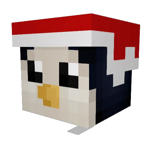 TPenguin Minecraft avatar head, 3D render