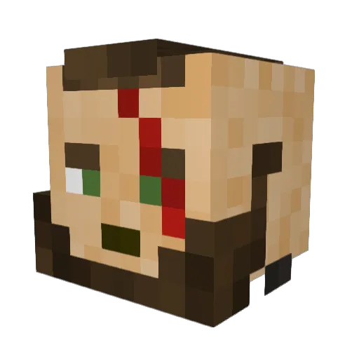 TPlaysNow Minecraft avatar head, 3D render
