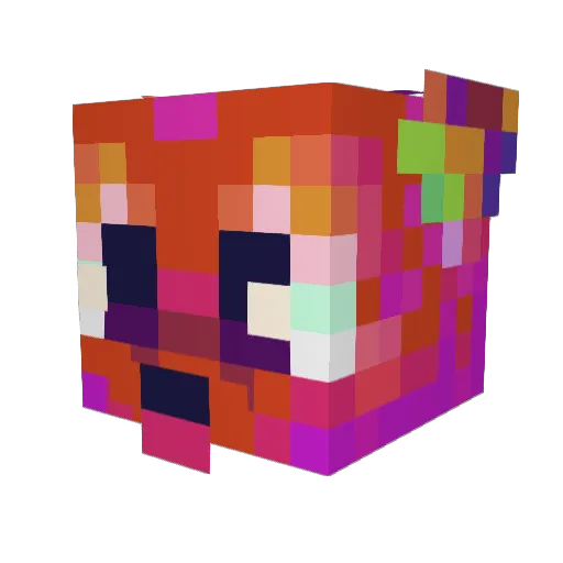 TQBF Minecraft avatar head, 3D render