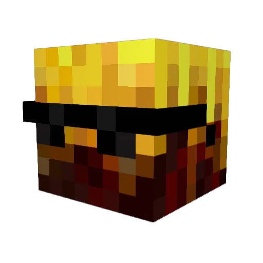 TQN35 Minecraft avatar head, 3D render