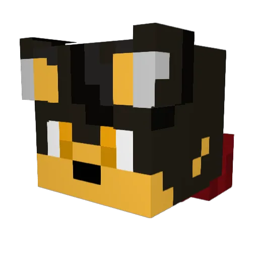 TR01_ Minecraft avatar head, 3D render