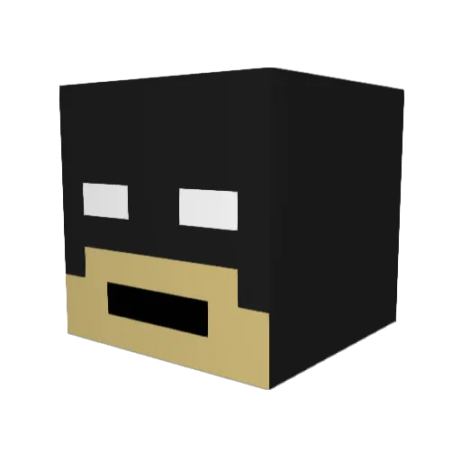 TR0LLFTW Minecraft avatar head, 3D render