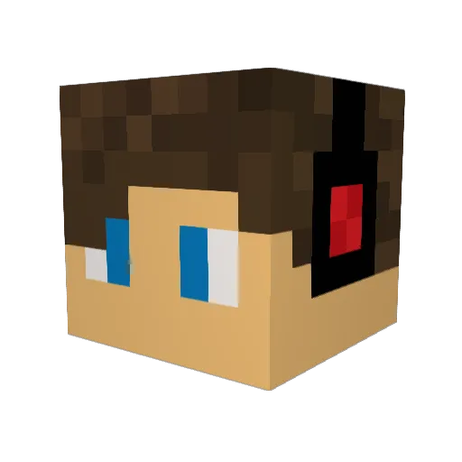 TR0XE Minecraft avatar head, 3D render