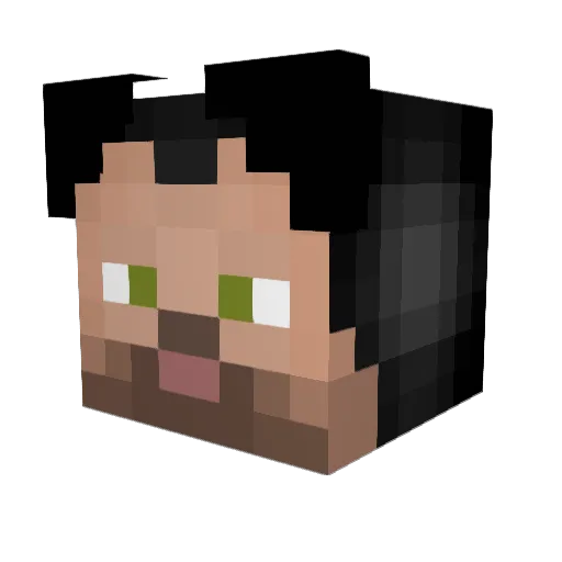 TR1ANGULUS Minecraft avatar head, 3D render