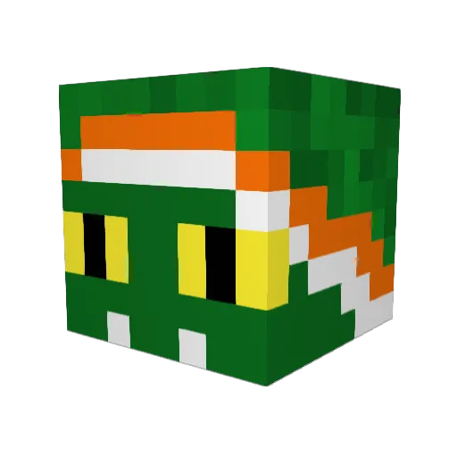 TR4CK1NG Minecraft avatar head, 3D render